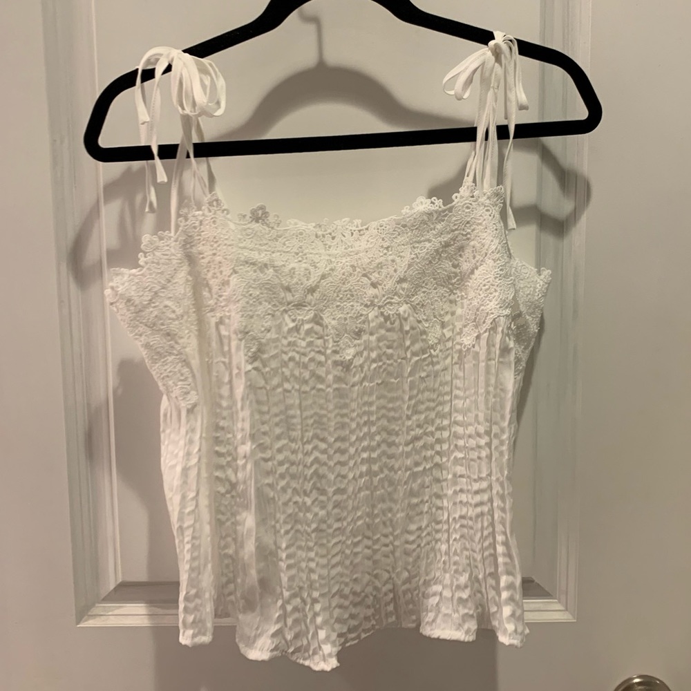 White embroidered cami